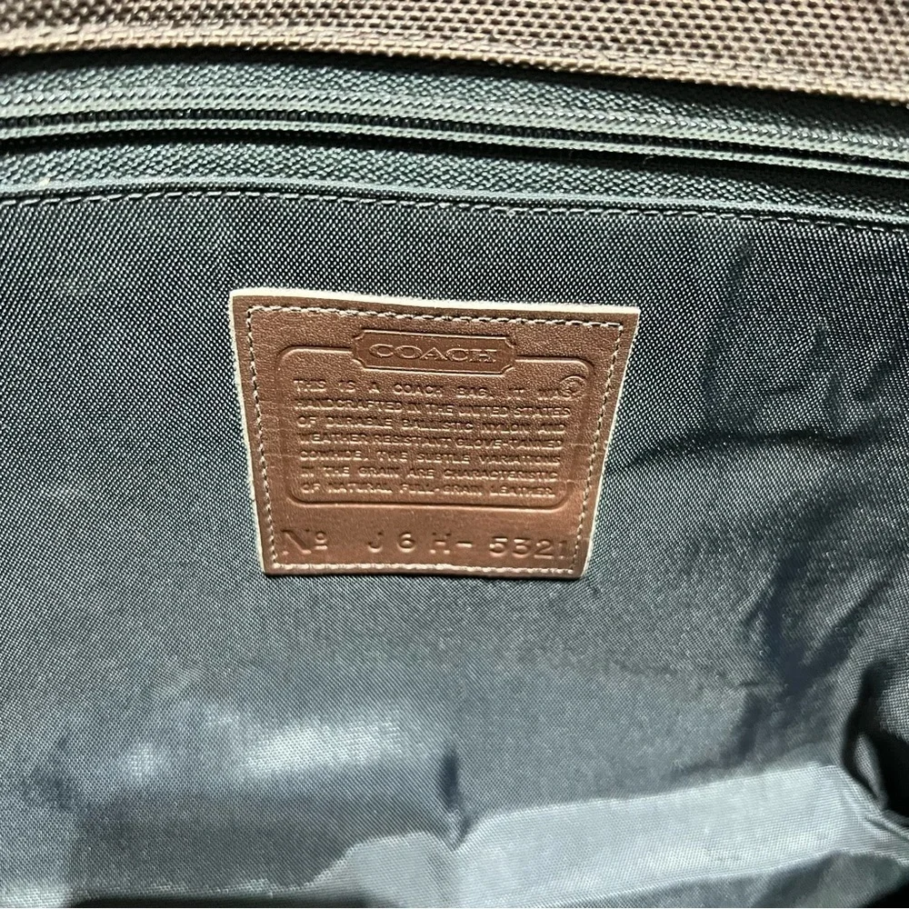 Coach Brown Canvas Messenger Bag